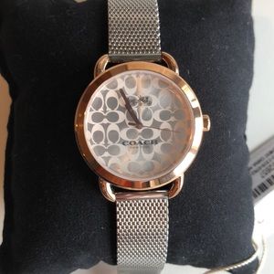 Rose gold and Silver Coach Watch